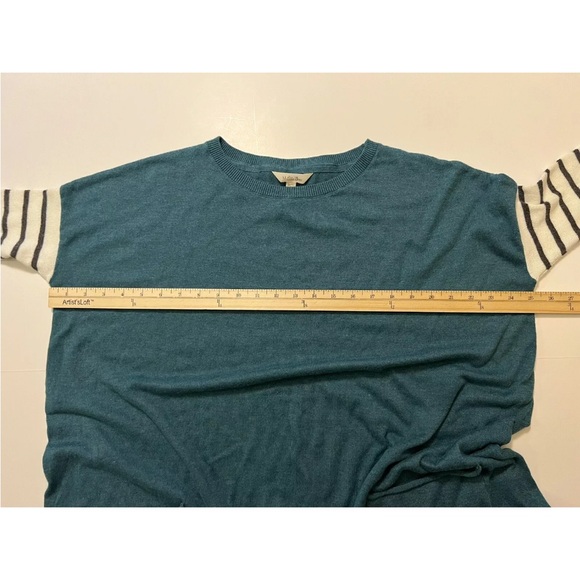 Matilda Jane Sweatshirt Womens Size Large Blue/Green Fleece Pullover Sweater - Picture 3 of 5